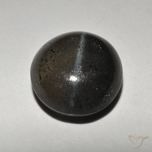 2.34ct 天然 ブラック キャッツアイスキャポライト, ラウンド, 半透明