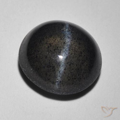 2.05ct 天然 ブラック キャッツアイスキャポライト, ラウンド, 半透明