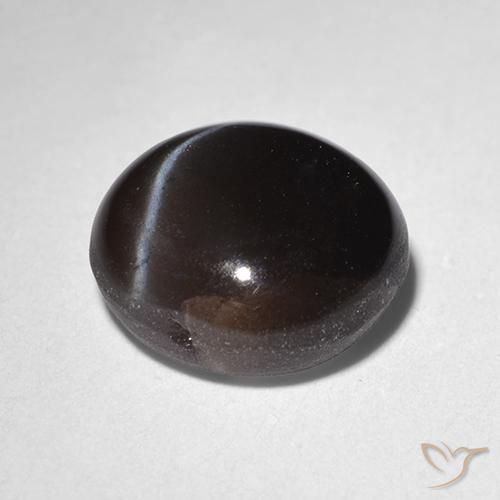 2.29ct 天然 ブラック キャッツアイスキャポライト, ラウンド
