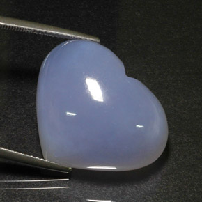31.47カラットの天然ラベンダーブルーカルセドニー（23.8×19.2 mm・透明）