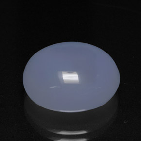 12.69カラットの天然ラベンダーブルーカルセドニー（16.5×14 mm・オーバルカット）