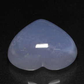 40.12カラットの天然ラベンダーブルーカルセドニー（24.8×22 mm・透明）