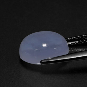 4.76カラットの天然ラベンダーブルーカルセドニー（11×9 mm・透明）