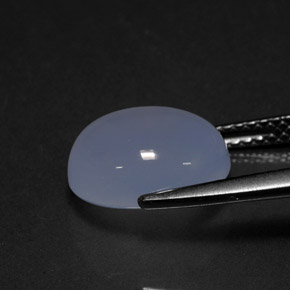 4.20カラットの天然ラベンダーブルーカルセドニー（11×9 mm・透明）