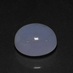 4.69カラットの天然ラベンダーブルーカルセドニー（11.1×9.1 mm・透明）