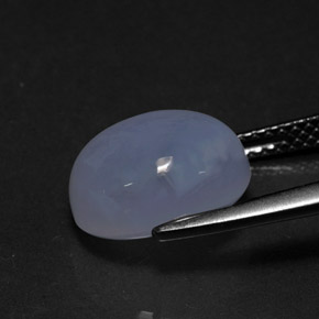 4.69カラットの天然ラベンダーブルーカルセドニー（11.1×9.1 mm・透明）