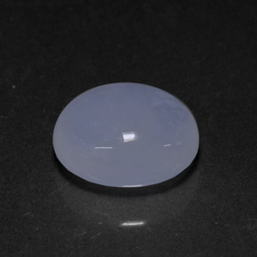 4.03カラットの天然ラベンダーブルーカルセドニー（11.1×9.1 mm・透明）