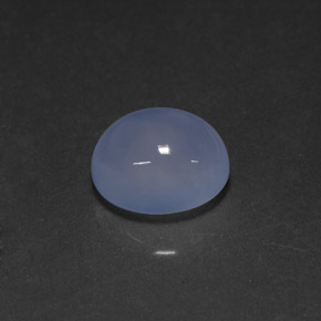 4.73カラットの天然ラベンダーブルーカルセドニー（11×9.1 mm・透明）