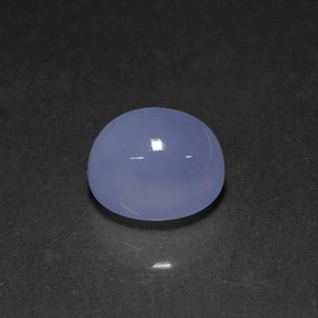 5.64カラットの天然ラベンダーブルーカルセドニー（10.9×9 mm・透明）