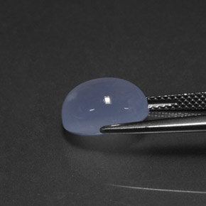 4.75カラットの天然ラベンダーブルーカルセドニー（10.9×9 mm・透明）