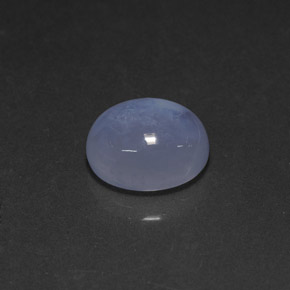 4.27カラットの天然ラベンダーブルーカルセドニー（10.9×9 mm・透明）