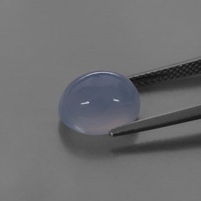 4.42カラットの天然ラベンダーブルーカルセドニー、透明、透明/半透明