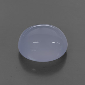 5.03カラットの天然ラベンダーブルーカルセドニー（11.1×9.1 mm・透明）