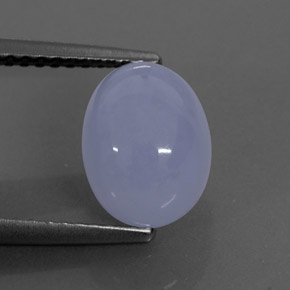 2.70カラットの天然ラベンダーブルーカルセドニー（9.1×7.1 mm・透明）