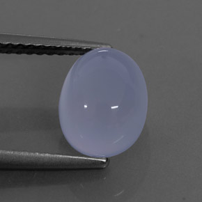 2.70カラットの天然ラベンダーブルーカルセドニー（9×7.1 mm・透明）