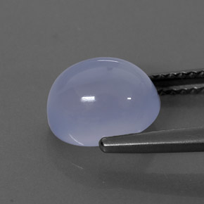 2.70カラットの天然ラベンダーブルーカルセドニー（9×7.1 mm・透明）