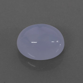 2.42カラットの天然ラベンダーブルーカルセドニー（9.1×7.1 mm・透明）