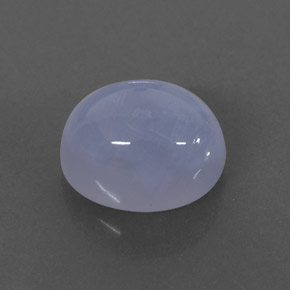 2.78カラットの天然ラベンダーブルーカルセドニー（9.1×7.1 mm・透明）