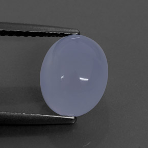 2.70カラットの天然ラベンダーブルーカルセドニー（9×7.2 mm・透明）