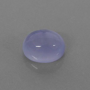 2.55カラットの天然ラベンダーブルーカルセドニー（9×7 mm・透明）