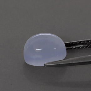 3.07カラットの天然ラベンダーブルーカルセドニー（9.1×7.2 mm・透明）