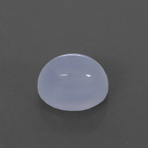 3.07カラットの天然ラベンダーブルーカルセドニー（9.1×7.1 mm・透明）
