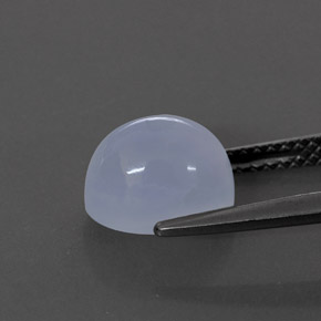 3.07カラットの天然ラベンダーブルーカルセドニー（9.1×7.1 mm・透明）