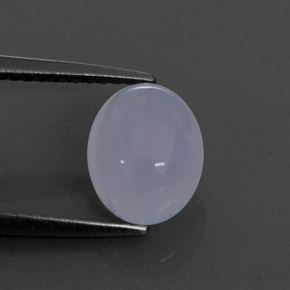 2.28カラットの天然ラベンダーブルーカルセドニー（9×7.1 mm・透明）