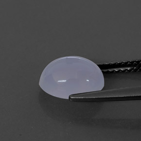 2.28カラットの天然ラベンダーブルーカルセドニー（9×7.1 mm・透明）
