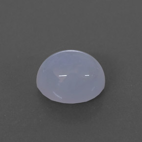 2.82カラットの天然ラベンダーブルーカルセドニー（9.1×7.1 mm・透明）
