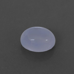 2.33カラットの天然ラベンダーブルーカルセドニー（9×7 mm・透明）