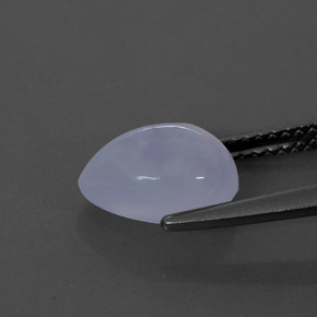 2.47カラットの天然ラベンダーブルーカルセドニー（9.8×7 mm・透明）