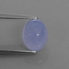 2.74カラットの天然ラベンダーブルーカルセドニー（9×7.1 mm・透明）