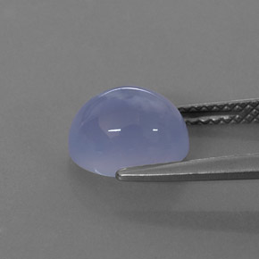 2.74カラットの天然ラベンダーブルーカルセドニー（9×7.1 mm・透明）