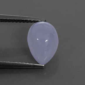 2.84カラットの天然ラベンダーブルーカルセドニー（10.1×7 mm・透明）