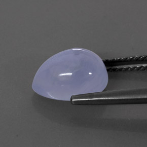 2.84カラットの天然ラベンダーブルーカルセドニー（10.1×7 mm・透明）