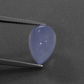4.24カラットの天然ラベンダーブルーカルセドニー（11.9×8.1 mm・透明）