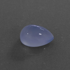 4.24カラットの天然ラベンダーブルーカルセドニー（11.9×8.1 mm・透明）