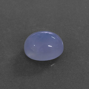 4.35カラットの天然ラベンダーブルーカルセドニー（10.9×9 mm・透明）