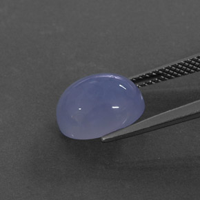 4.35カラットの天然ラベンダーブルーカルセドニー（10.9×9 mm・透明）