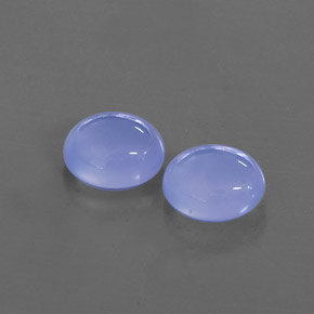 カラットの天然ラベンダーブルーカルセドニー（10×8.1 mm・透明）