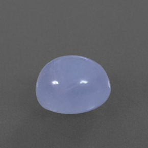 3.77カラットの天然ラベンダーブルーカルセドニー（9.9×8.1 mm・透明）