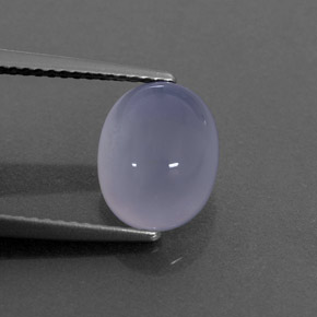 3.25カラットの天然ラベンダーブルーカルセドニー、透明、透明/半透明