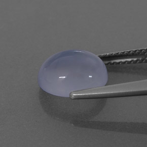 3.25カラットの天然ラベンダーブルーカルセドニー、透明、透明/半透明