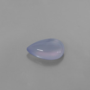 2.49カラットの天然ラベンダーブルーカルセドニー（12×8 mm・透明）