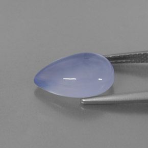 4.49カラットの天然ラベンダーブルーカルセドニー、透明、透明/半透明