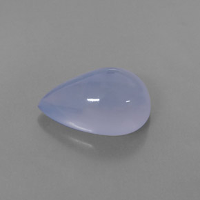 5.28カラットの天然ラベンダーブルーカルセドニー（14.2×9.1 mm・透明）