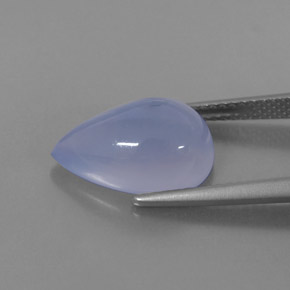 5.28カラットの天然ラベンダーブルーカルセドニー（14.2×9.1 mm・透明）
