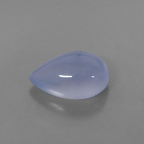 5.21カラットの天然ラベンダーブルーカルセドニー（13.8×9 mm・透明）