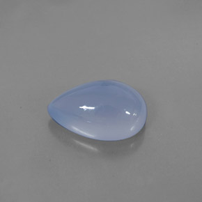 5.20カラットの天然ラベンダーブルーカルセドニー（13.9×9.1 mm・透明）